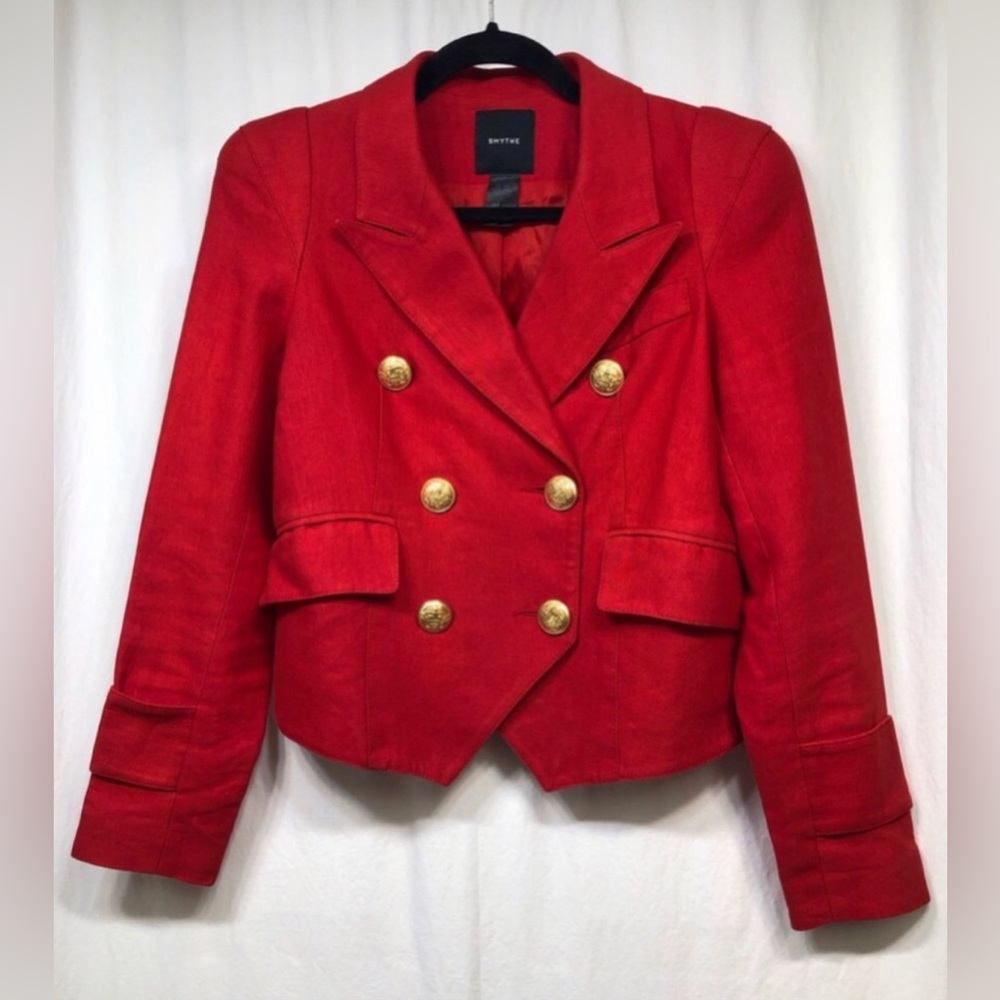 Smythe Red Double-Breasted Blazer
